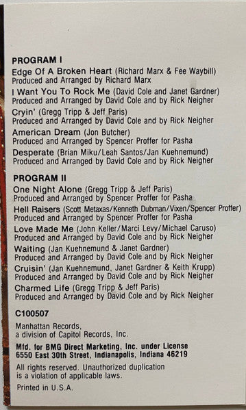 Vixen (2) : Vixen (Album,Club Edition)