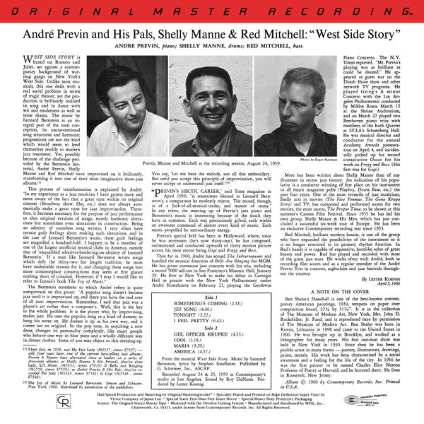 André Previn & His Pals : West Side Story (LP,Album,Limited Edition,Reissue,Remastered,Stereo)