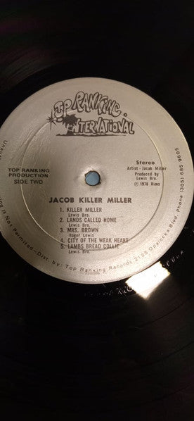 Jacob Miller : Jacob "Killer" Miller (LP,Album)