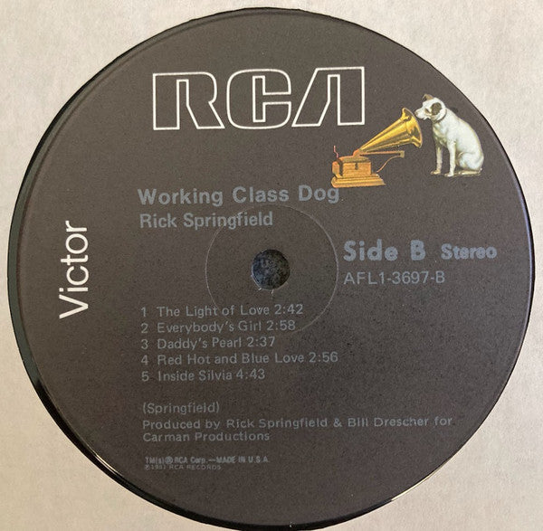 Rick Springfield : Working Class Dog (LP,Album,Stereo)