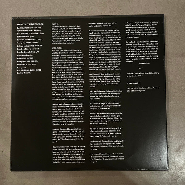 W.A.S.P. : The Crimson Idol (LP,Album,Reissue,Remastered)