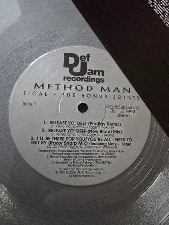 Method Man : Tical: The Bonus Joints (LP,Album,Stereo)