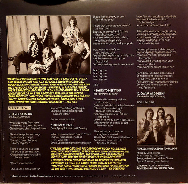 Judas Priest : Rocka Rolla (LP,Album,Limited Edition,Reissue,Remastered)