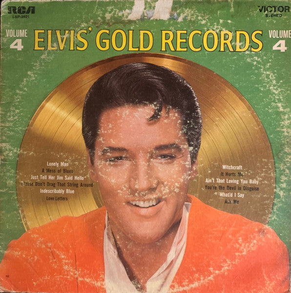 Elvis Presley : Elvis' Gold Records - Volume 4 (LP,Stereo,Compilation,Reissue)