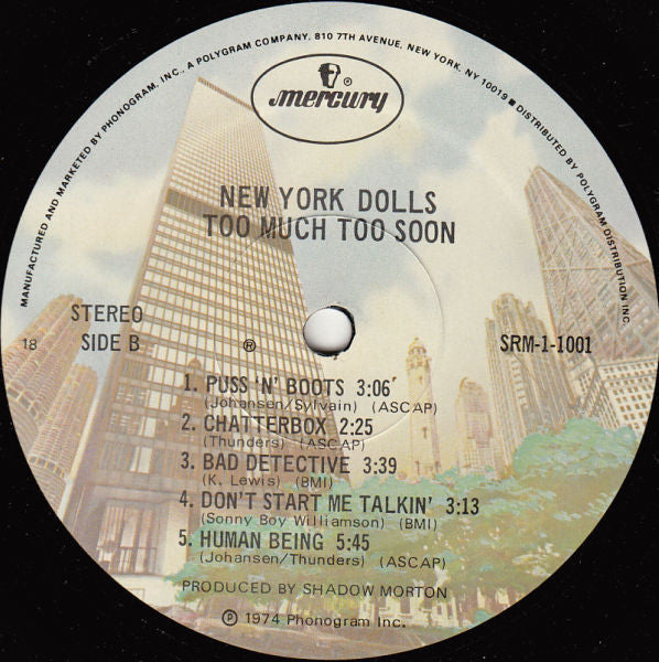 New York Dolls : Too Much Too Soon (LP,Album,Reissue,Stereo)