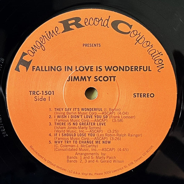 Jimmy Scott : Falling In Love Is Wonderful (LP,Album,Reissue)
