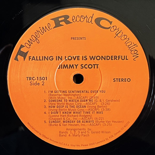 Jimmy Scott : Falling In Love Is Wonderful (LP,Album,Reissue)