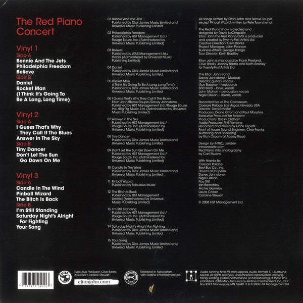 Elton John : The Red Piano Concert (LP)