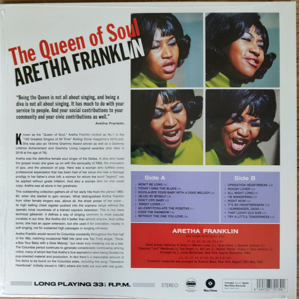 Aretha Franklin : The Queen of Soul (LP,Compilation,Limited Edition,Stereo)