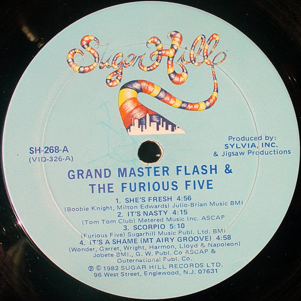 Grandmaster Flash & The Furious Five : The Message (LP,Album,Stereo)