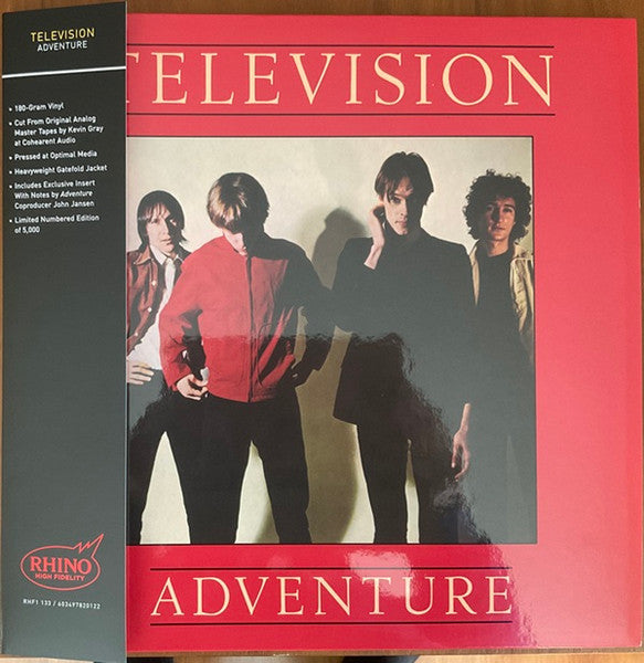 Television : Adventure (LP,Album,Limited Edition,Numbered,Reissue,Stereo)