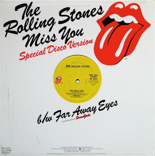 Rolling Stones, The : Miss You (Special Disco Version) (12",33 ⅓ RPM,Stereo)