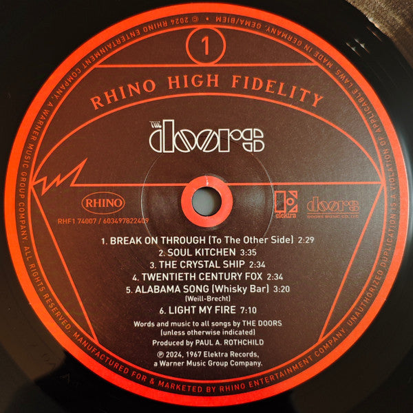 Doors, The : The Doors (LP,Album,Limited Edition,Reissue,Stereo)