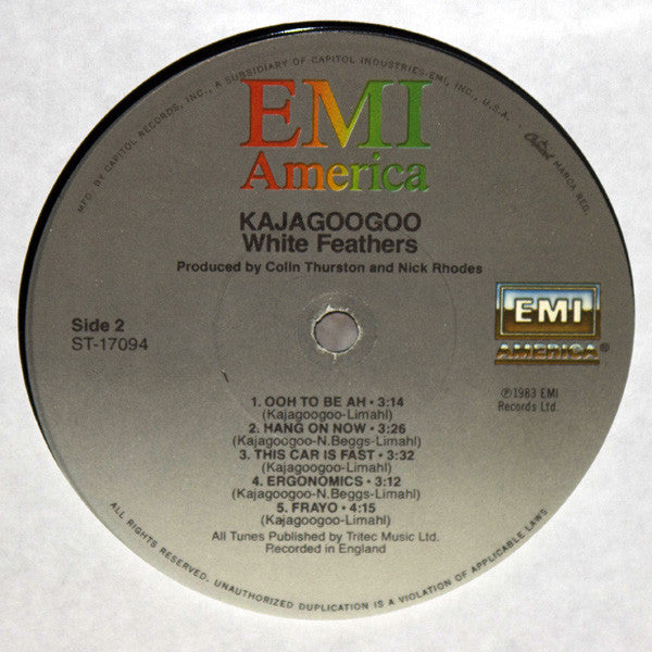 Kajagoogoo : White Feathers (LP,Album)