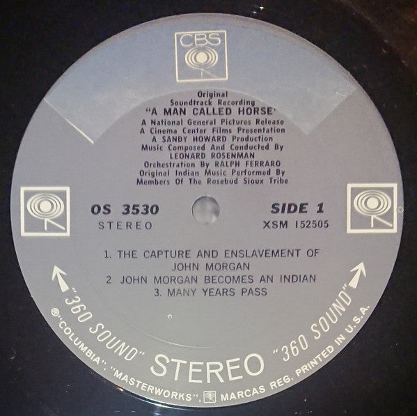 Leonard Rosenman : A Man Called Horse (Original Soundtrack Recording) (LP,Album)