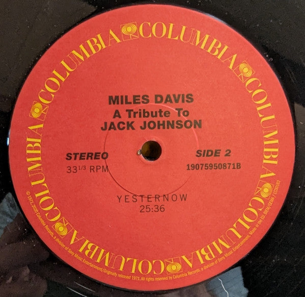 Miles Davis : Jack Johnson (Original Soundtrack Recording) (LP,Album,Reissue,Stereo)