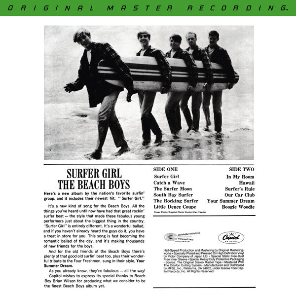 Beach Boys, The : Surfer Girl (LP,Album,Limited Edition,Reissue,Remastered,Stereo)