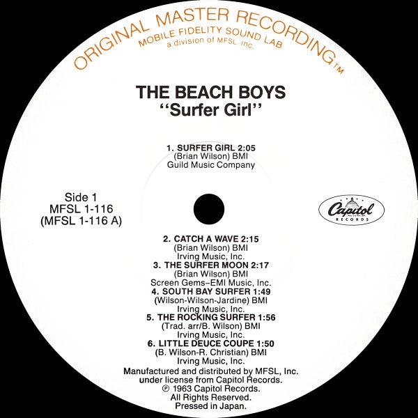 Beach Boys, The : Surfer Girl (LP,Album,Limited Edition,Reissue,Remastered,Stereo)