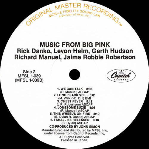 Band, The : Music From Big Pink (LP,Album,Reissue,Remastered,Stereo)