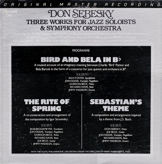 Don Sebesky : Three Works For Jazz Soloists & Symphony Orchestra (LP,Album)