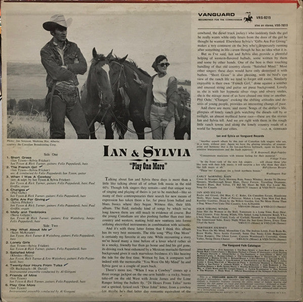 Ian & Sylvia : Play One More (Album,LP,Mono)