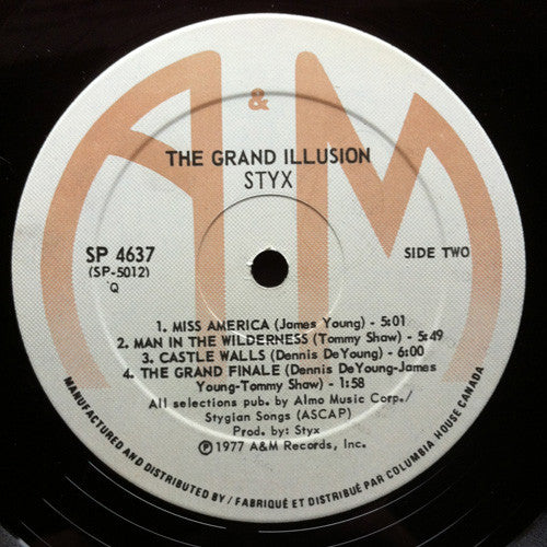 Styx : The Grand Illusion (LP,Album,Club Edition)