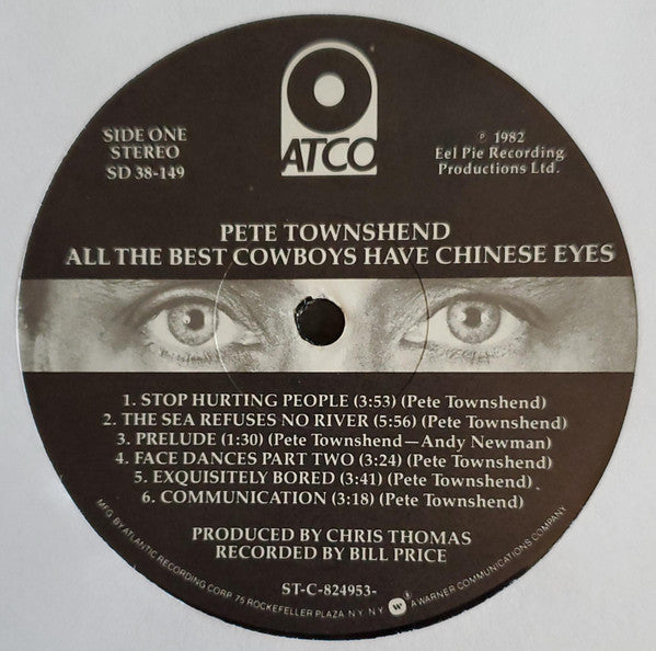 Pete Townshend : All The Best Cowboys Have Chinese Eyes (LP,Album)