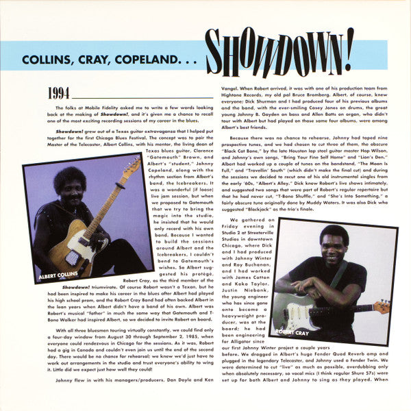 Albert Collins / Robert Cray / Johnny Copeland : Showdown! (LP,Album,Limited Edition,Numbered,Reissue,Remastered,Stereo)