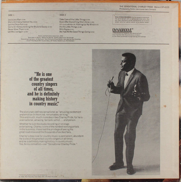 Charley Pride : The Sensational Charley Pride (LP,Album)