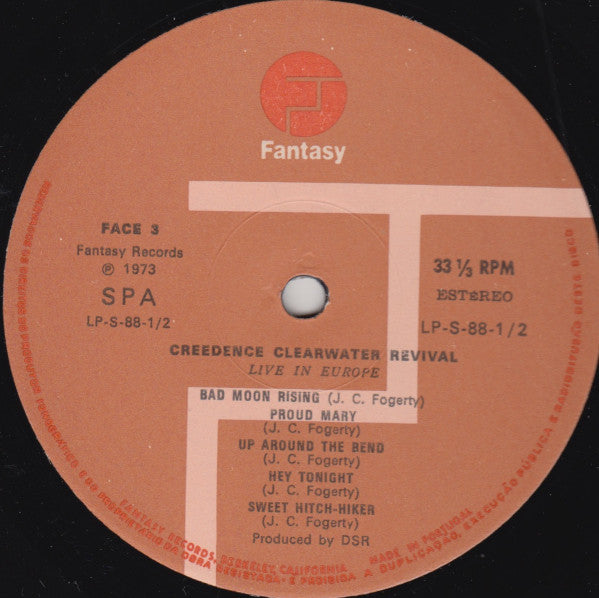 Creedence Clearwater Revival : Live In Europe (LP,Album,Reissue)