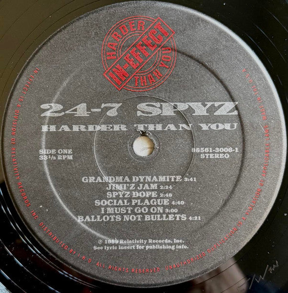 24-7 Spyz : Harder Than You (LP,Album)