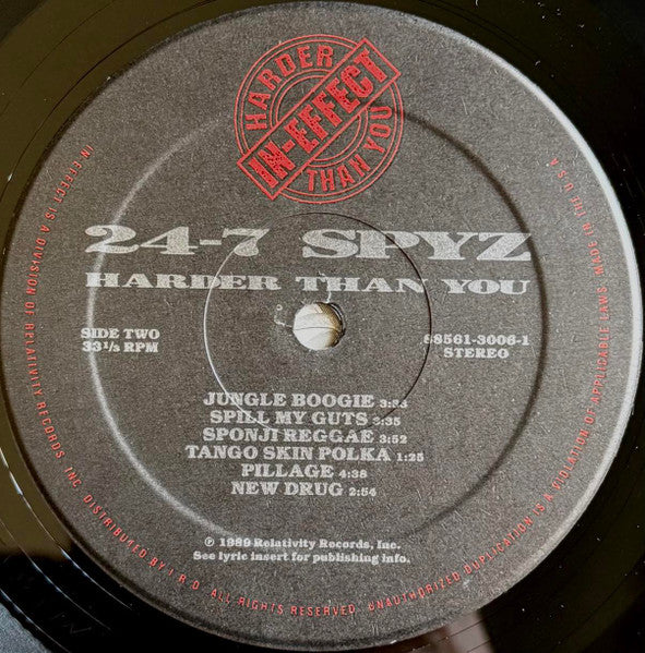 24-7 Spyz : Harder Than You (LP,Album)