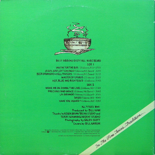 ZZ Top : Tres Hombres (LP,Album,Reissue,Repress)