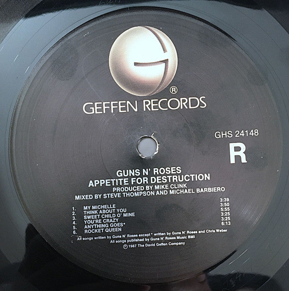 Guns N' Roses : Appetite For Destruction (LP,Album)