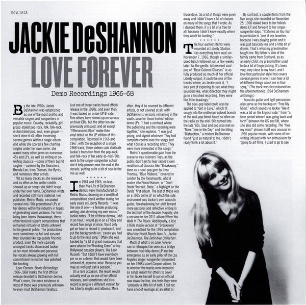 Jackie DeShannon : Love Forever (Demo Recordings 1966-68) (LP,Record Store Day,Compilation,Stereo,Mono)