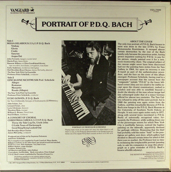 P.D.Q. Bach : Portrait Of P.D.Q. Bach (LP,Album,Stereo)