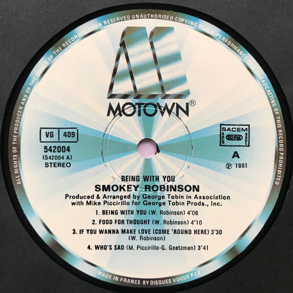 Smokey Robinson : Being With You (LP,Album)