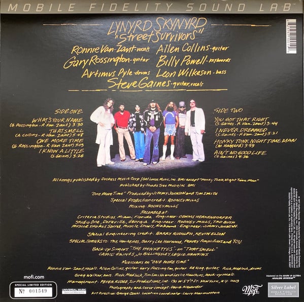 Lynyrd Skynyrd : Street Survivors (LP,Album,Limited Edition,Numbered,Reissue,Remastered,Special Edition)