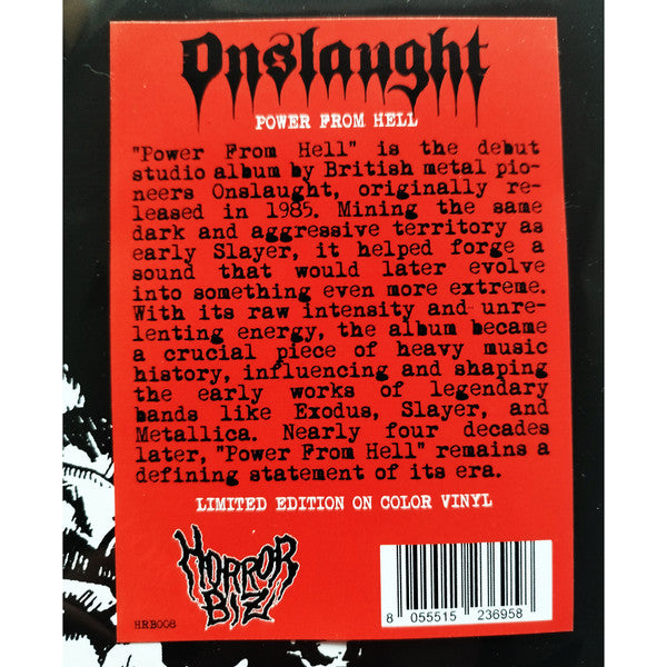 Onslaught (2) : Power From Hell (LP,Album,Limited Edition,Reissue)
