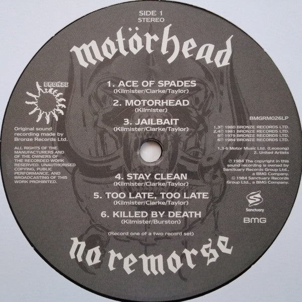 Motörhead : No Remorse (LP,Compilation,Reissue,Stereo)