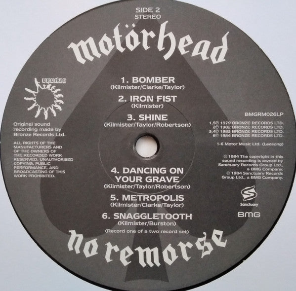 Motörhead : No Remorse (LP,Compilation,Reissue,Stereo)