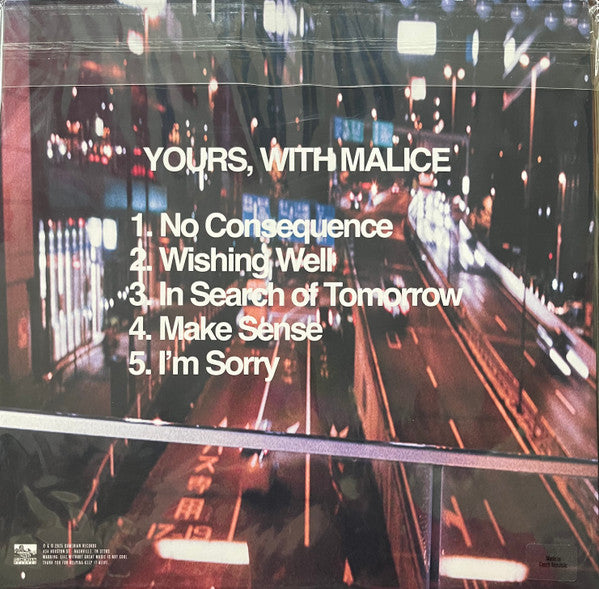 Youth Code : Yours, With Malice (12",45 RPM,EP,Limited Edition)