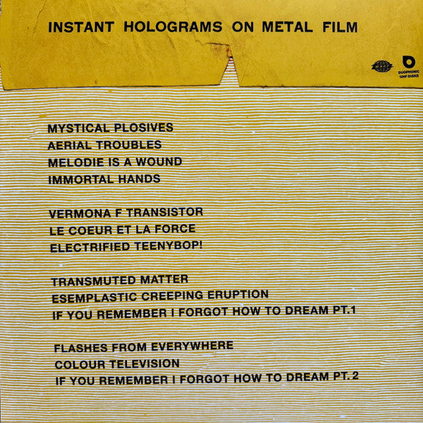 Stereolab : Instant Holograms On Metal Film (LP,Album,Limited Edition,Stereo)