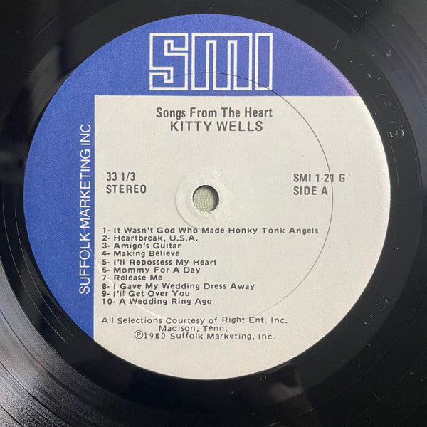 Kitty Wells : Songs From The Heart (LP,Compilation)