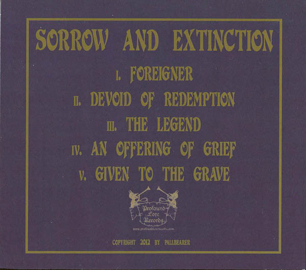 Pallbearer : Sorrow And Extinction (Album)