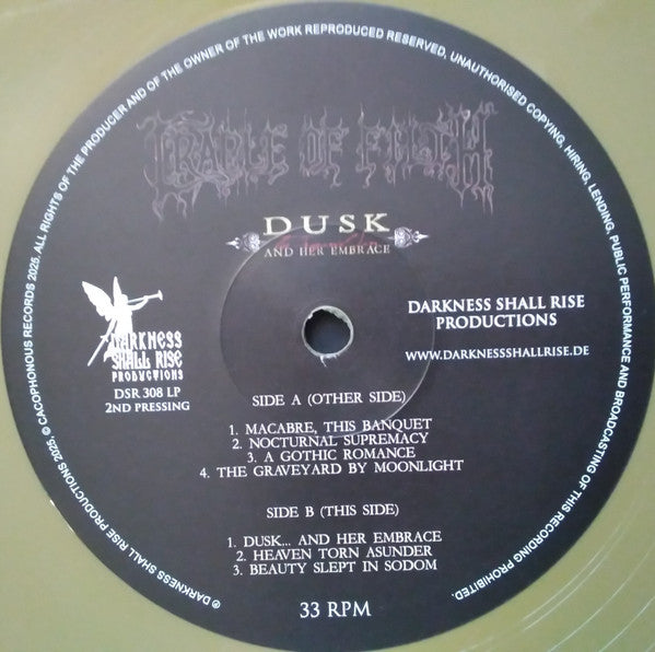 Cradle Of Filth : Dusk.... And Her Embrace - The Original Sin (LP,Album,Limited Edition,Reissue,Remastered)