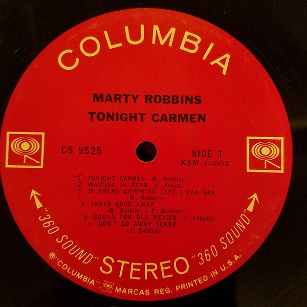 Marty Robbins : Tonight Carmen (LP,Album)