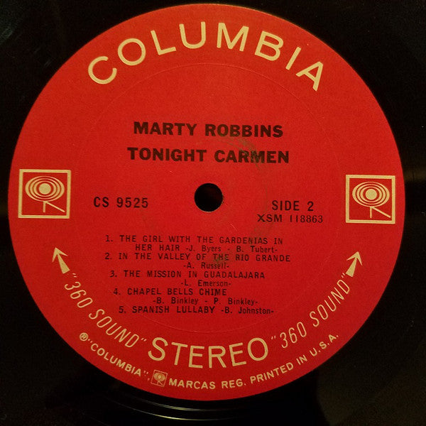 Marty Robbins : Tonight Carmen (LP,Album)