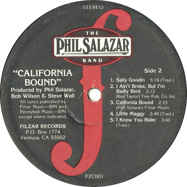 Phil Salazar Band, The : California Bound (LP,Album)