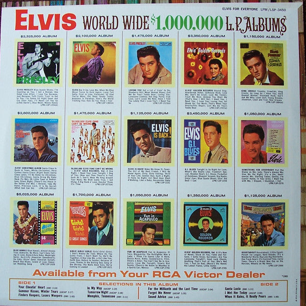 Elvis Presley : Elvis For Everyone! (LP,Album,Reissue)